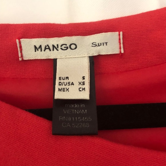 Mango Suit Dress, A-Symmetrical Neck, Sleeveless Bodycon Midi, Coral, XS - Picture 6 of 11